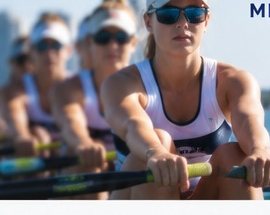 Rowing in action